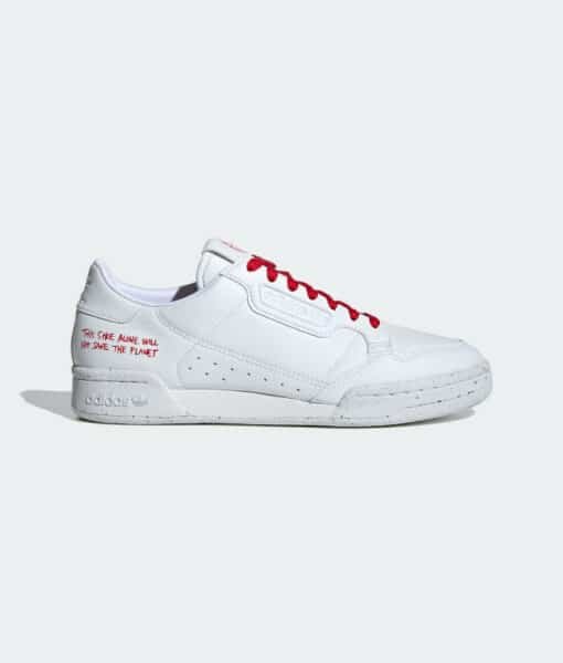 adidas Originals "CONTINENTAL 80 VEGAN" Sneaker Cloud White / Cloud White / Scarlet