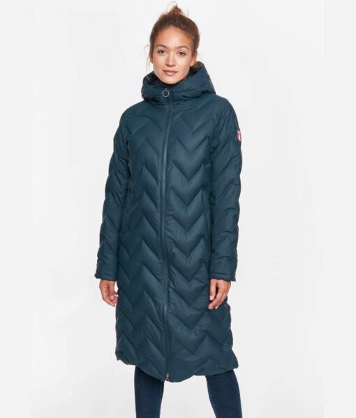 Derbe Damen Wintermantel Interlink Long Girls RC navy