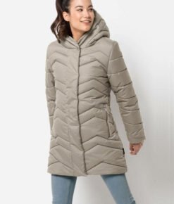 Jack Wolfskin Kyoto Coat vegane Winterjacke Damen beige