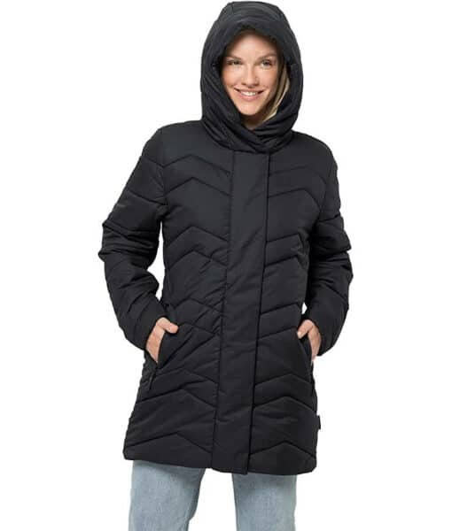 Jack Wolfskin Kyoto Coat vegane Winterjacke Damen schwarz