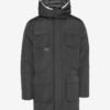 KnowledgeCotton Apparel Arctic Canvas Parka Jacket grau