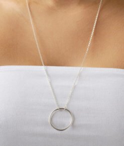 Wild Fawn Kette Long Circle Silber